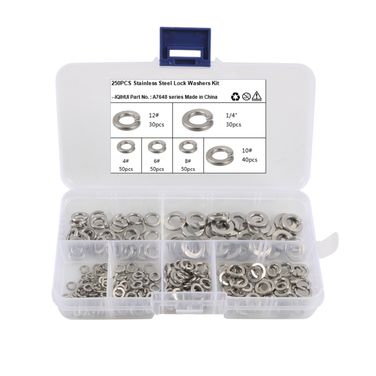 thumbnail image 2 of 3/8" Stainless Steel Split Lock Washers – Type 18-8 (Qty 250) By Star Stainless 2 of 5