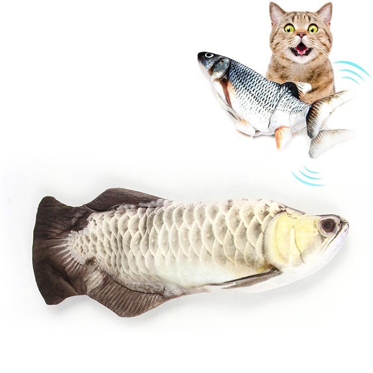 Giocattolo Elettrico Per Gatti A Forma Di Pesce | 30 Cm Con Catnip | Ricaricabile USB | Movimento Realistico - Foto 3