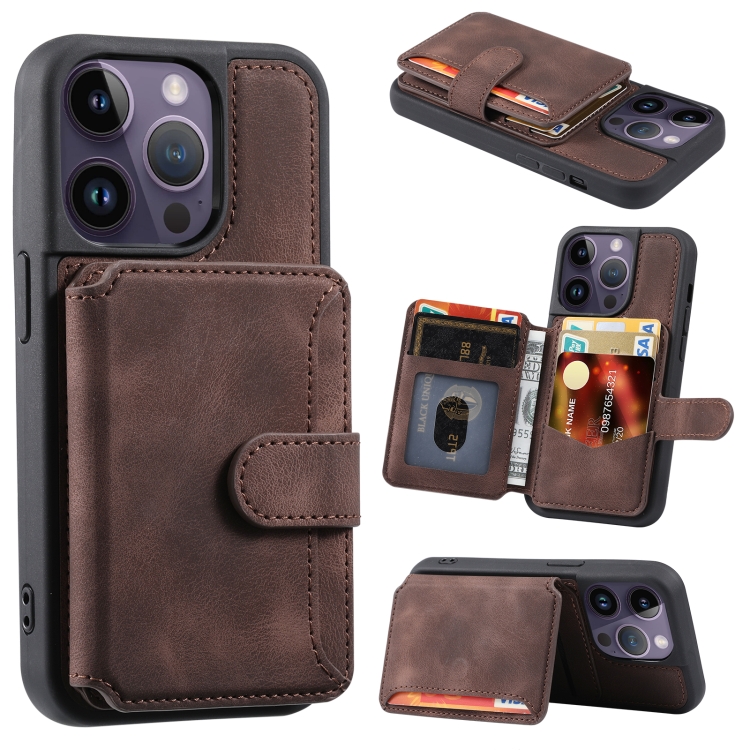 Magnetic Leather Wallet with MagSafe for iPhone 1212 India