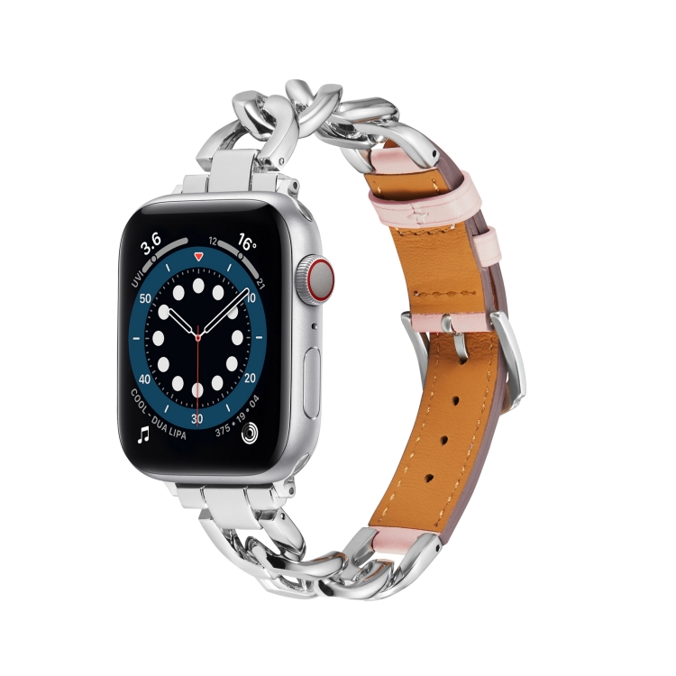 Classic Band for Apple Watch Ultra 49mm, Nude Pink, Silver