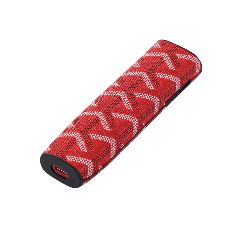 For IQOS ILUMA ONE TPU+PU Skinned Electronic Cigarette Protective Case with  Lanyard(Y Letter Red)