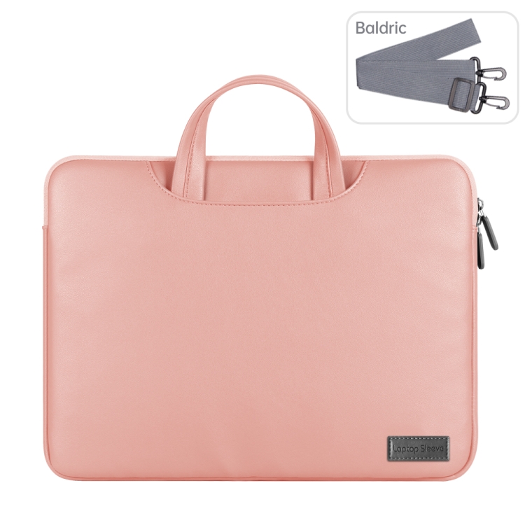13.3 Inch PU Leather Laptop Sleeve Bags with Stand Function for