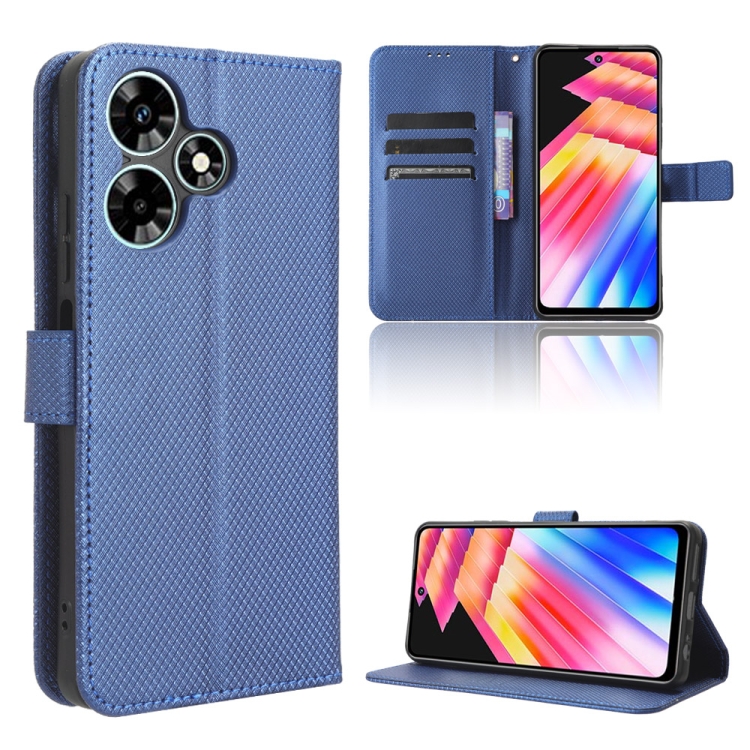 For Infinix Hot 30i / 30i NFC Diamond Texture Leather Phone Case(Blue)