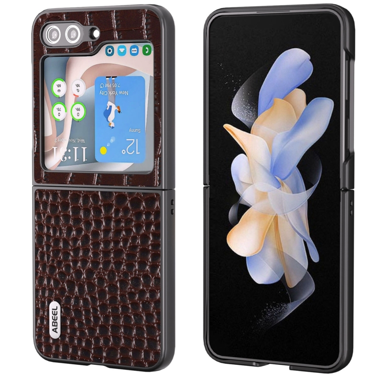 For Samsung Galaxy Z Flip5 ABEEL Dream Litchi Texture PU Phone