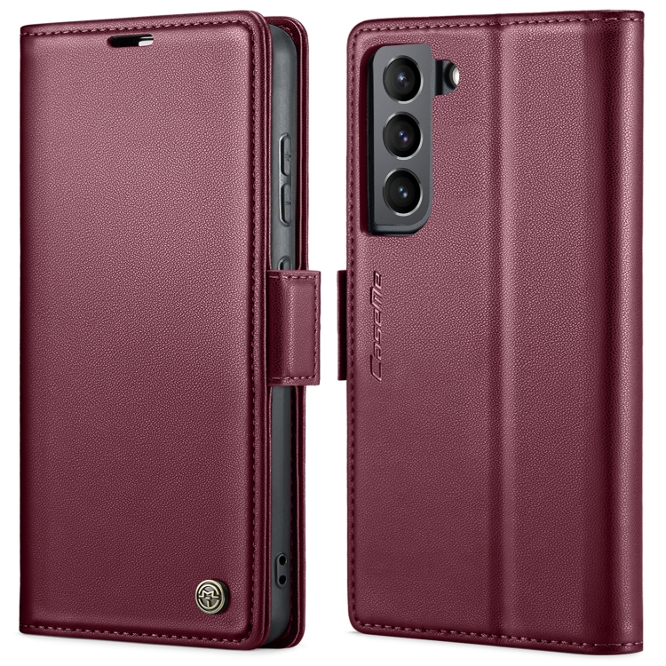 Для Samsung Galaxy S21 5G CaseMe 023 Бабочка Пряжка Личи Текстура.