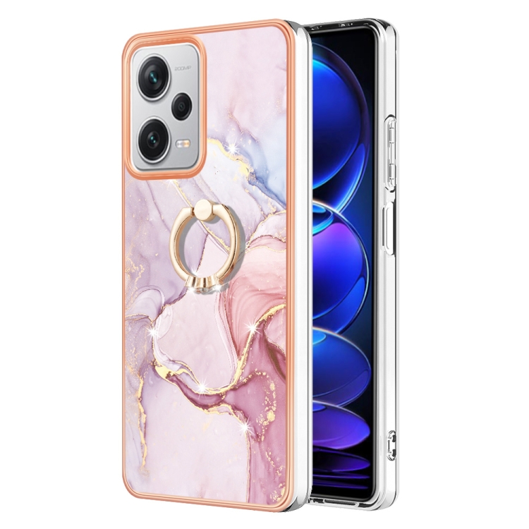 Phone Case for Xiaomi Redmi Note 12 Pro+ 5G, Drop Resistant Marble Pattern  Embossing TPU Protector with Lanyard - Blue Wholesale
