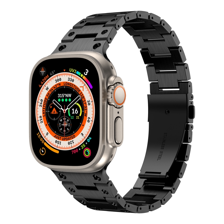 Para Apple Watch 9 45mm Padrão de Fibra de Carbono Fivela Magnética  Pulseira de Relógio de