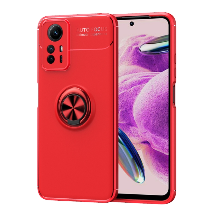 For Xiaomi Redmi Note 12S Metal Ring Holder TPU Phone Case(Red)