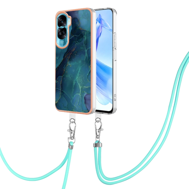 Cadena Para Teléfono Con Brillantes - Lanyard De 68 Cm, Anticaídas, Azul