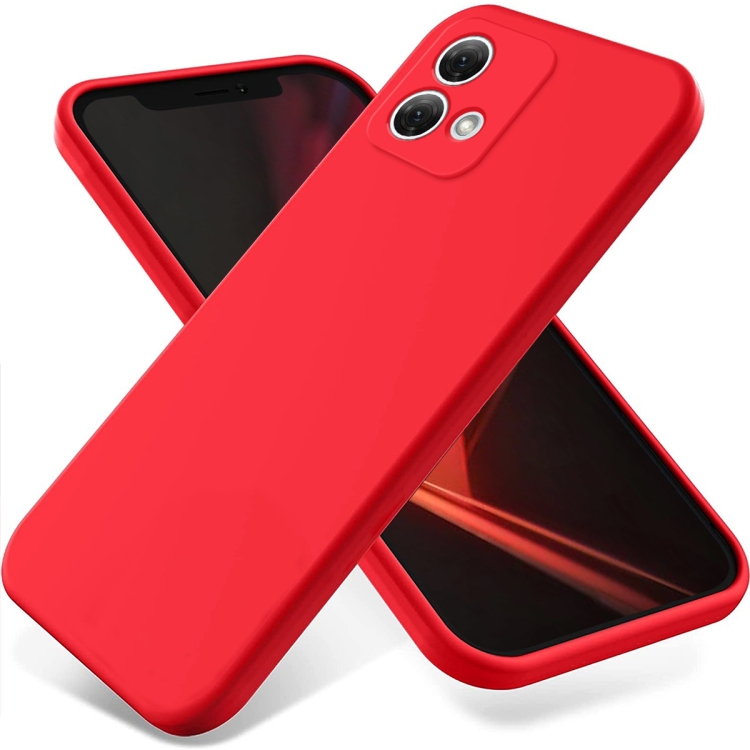 For Motorola Moto G84 5G Pure Color Liquid Silicone Shockproof Phone  Case(Red)