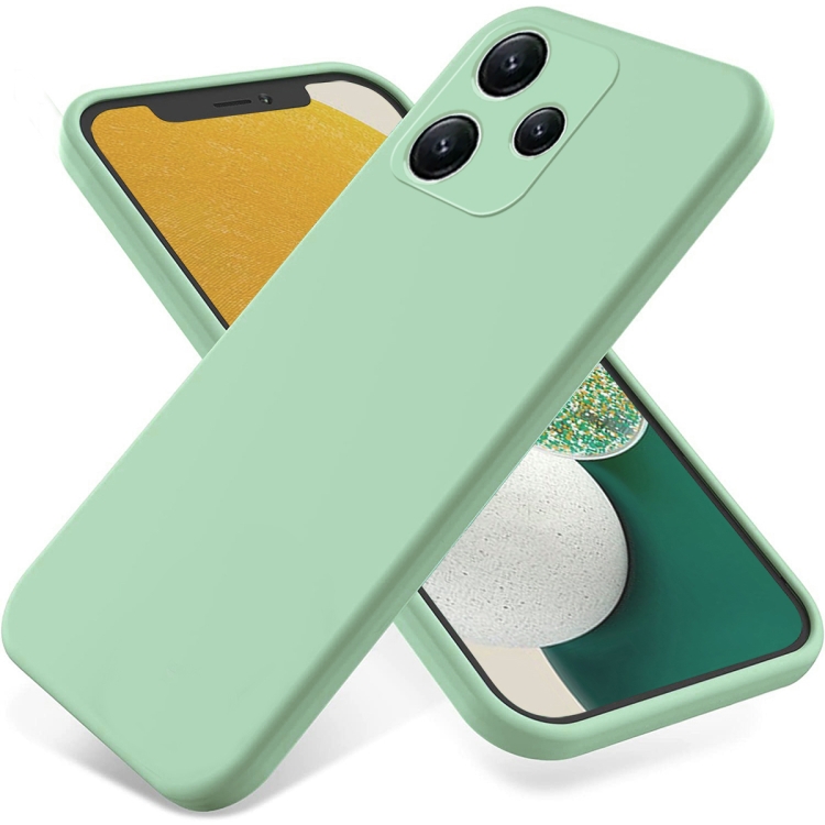 For Xiaomi Redmi 12 5G / Note 12R Pure Color Liquid Silicone Shockproof  Phone Case(Green)