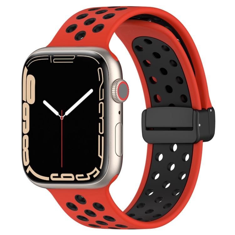 black and red nike apple watch band