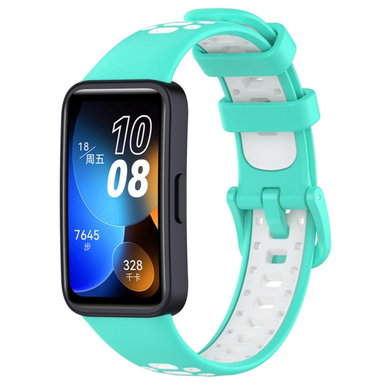 For Huawei Band 7 / Honor Band 7 Pure Color Silicone Watch Band(White)