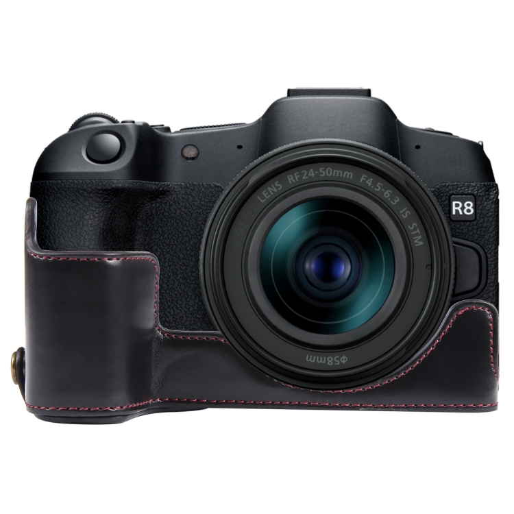 Canon R8 R50 Camera Case Pu Leather Half Body For Canon EOS R8 EOS R50