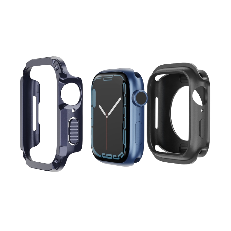 Fur Apple Watch Series 6 5 4 SE 44 mm 2 in 1 PC Hybrid TPU