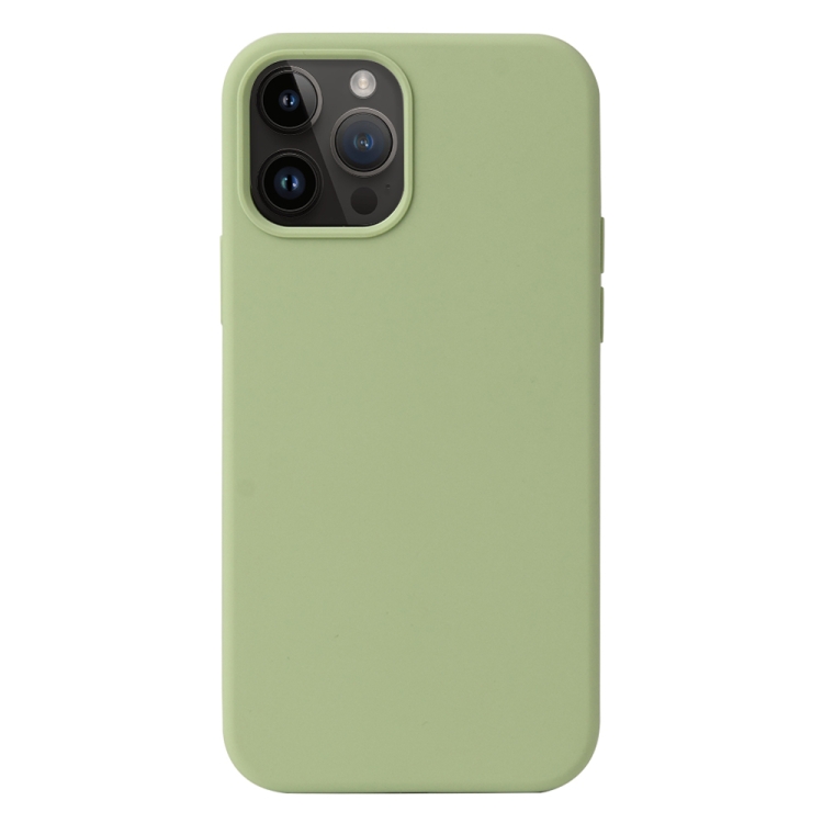 For iPhone 15 Pro Max Liquid Silicone Phone Case Matcha Green