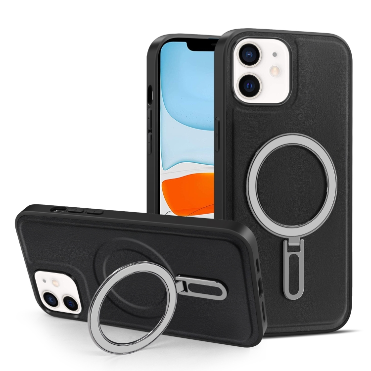 Für iPhone 11 MagSafe Magnethalter Handyhülle (Schwarz)