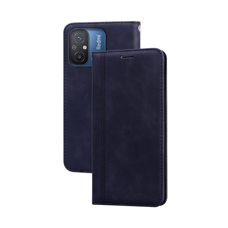 Custodia Portafoglio MOJIA Per Xiaomi Redmi 12C / 11A / Poco C55 | Pelle PU Con Slot Per Carte E Supporto, Antiurto, Nera
