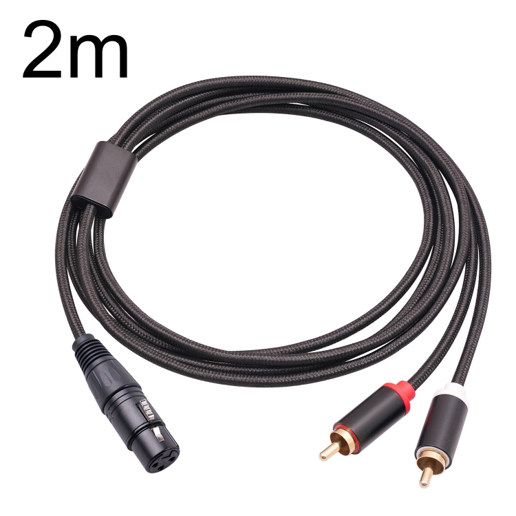 XLR To 2 RCA Y Splitter Cable Audio Cable Adapter (2M XLR Male To 2Rca)