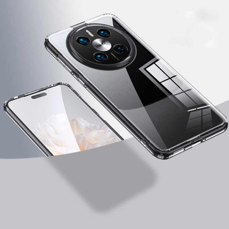 Para Huawei Mate 60 Pro Armor Clear TPU Hard PC Phone Case (Transparente)