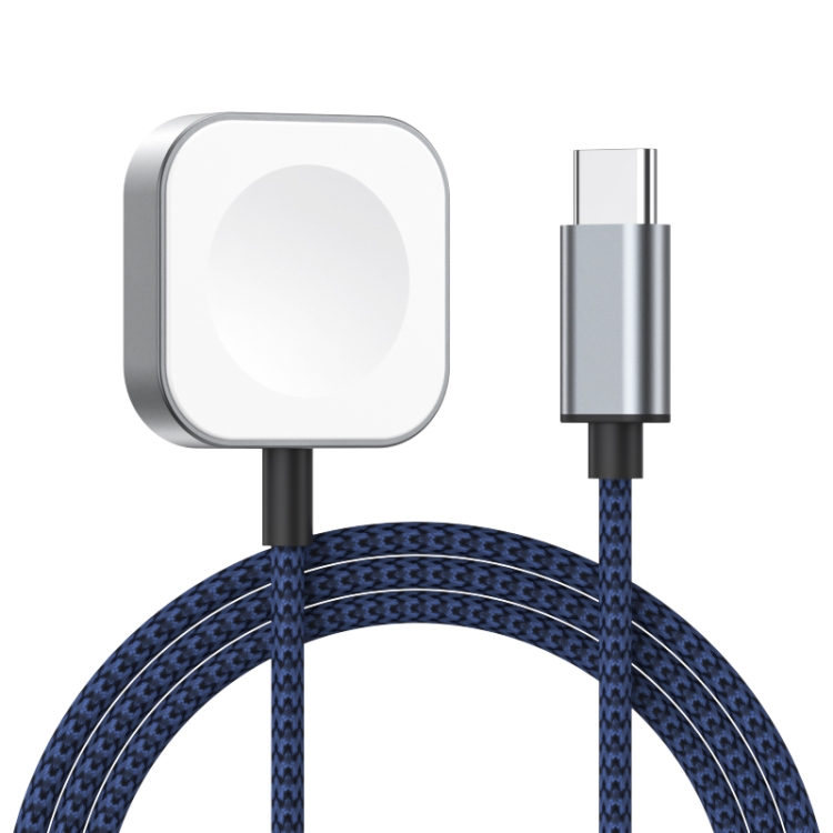 Cargador Magnetico para Iwatch con cable USB C Trenzado Aluminio