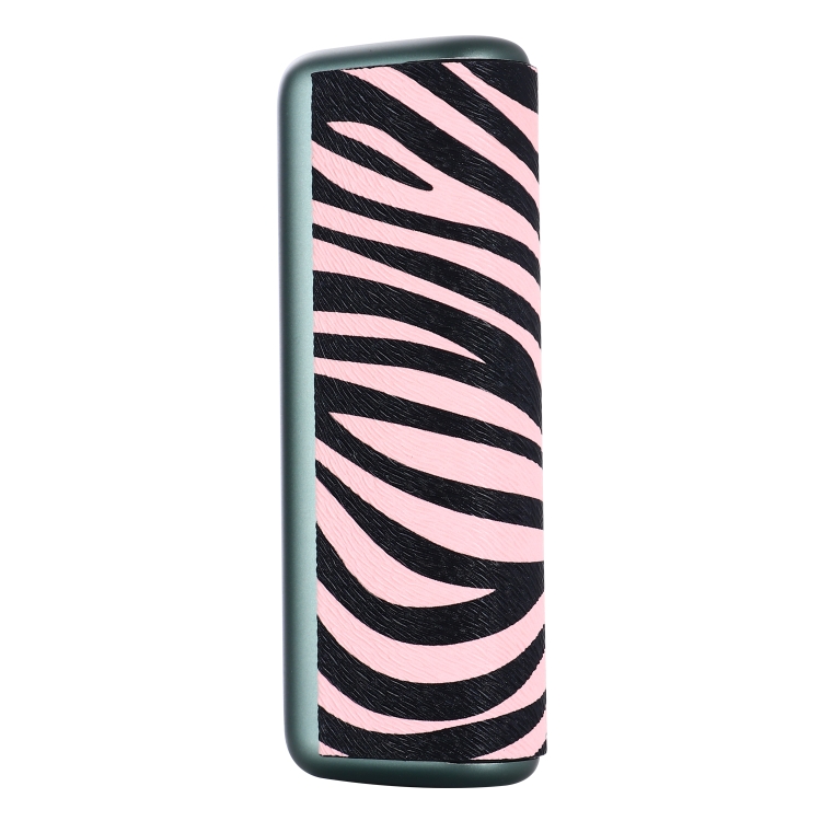 For IQOS ILUMA Prime PU Leather Electronic Cigarette Protective Case(Zebra  Pink)