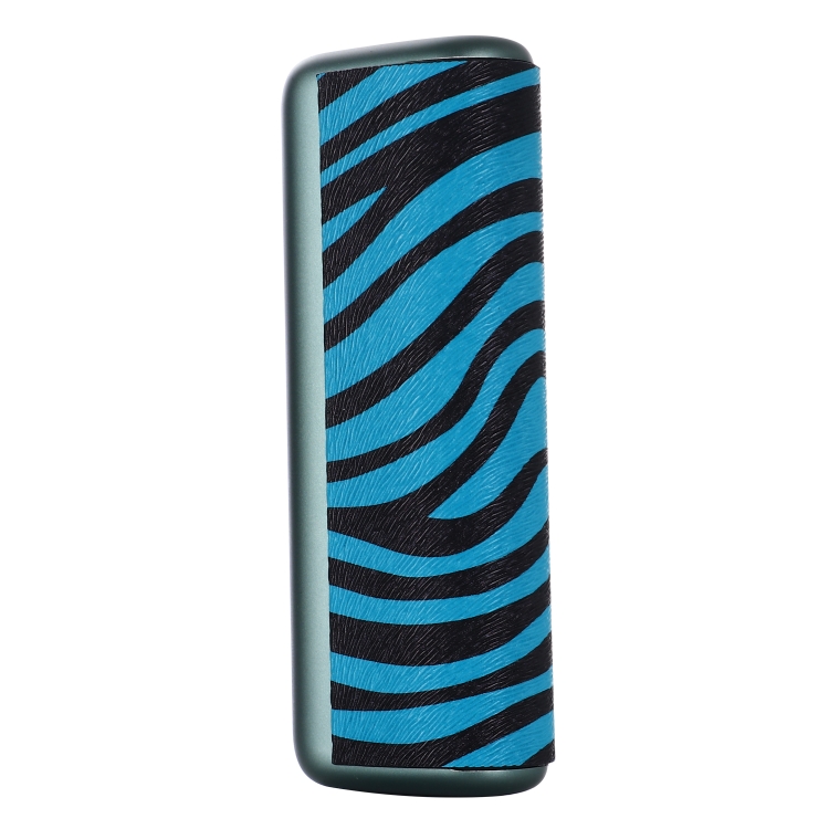 For IQOS ILUMA Prime PU Leather Electronic Cigarette Protective Case(Zebra  Blue)