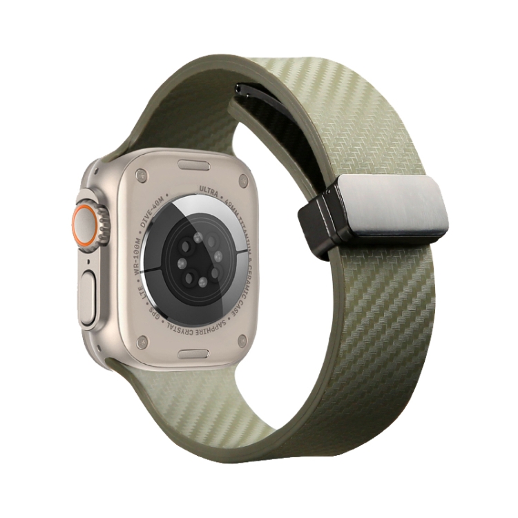 For Apple Watch 5 40mm Carbon Fiber Pattern Magnetic Buckle