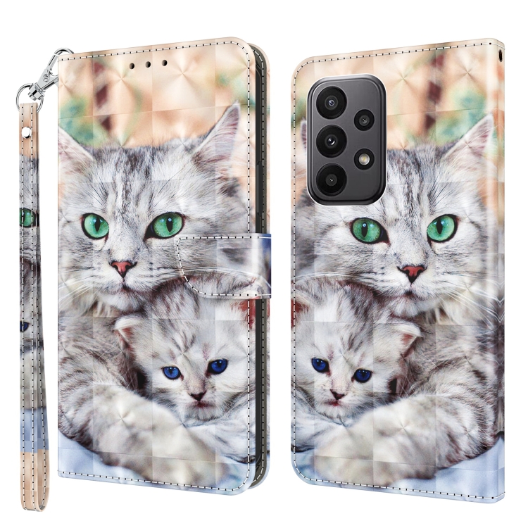 For Samsung Galaxy A25 5G 3D Painted Leather Phone Case(Two Loving