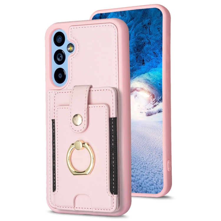 Funda para iPhone Xs Max con tapa y tarjetero y bolsillos con soporte en  oro rosa