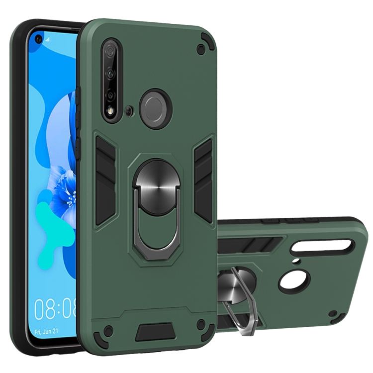 Custodia MaiJin Per Huawei P20 Lite / Nova 5i – 2 In 1 Dual Layer Antiurto Con Cavalletto – Colore Oro, TPU + PC, Protezione Completa