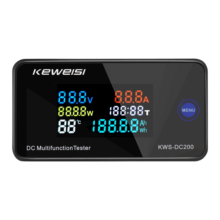 KWS-DC200-10A 8-120V DC Digital Display Voltage Current Watch Built in Shunt (Black)
