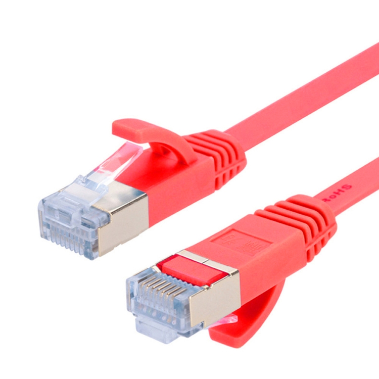 Câble réseau LAN Ethernet plat ultra fin CAT7, 15 m, haute vitesse, 10  Gbps, plaqué or