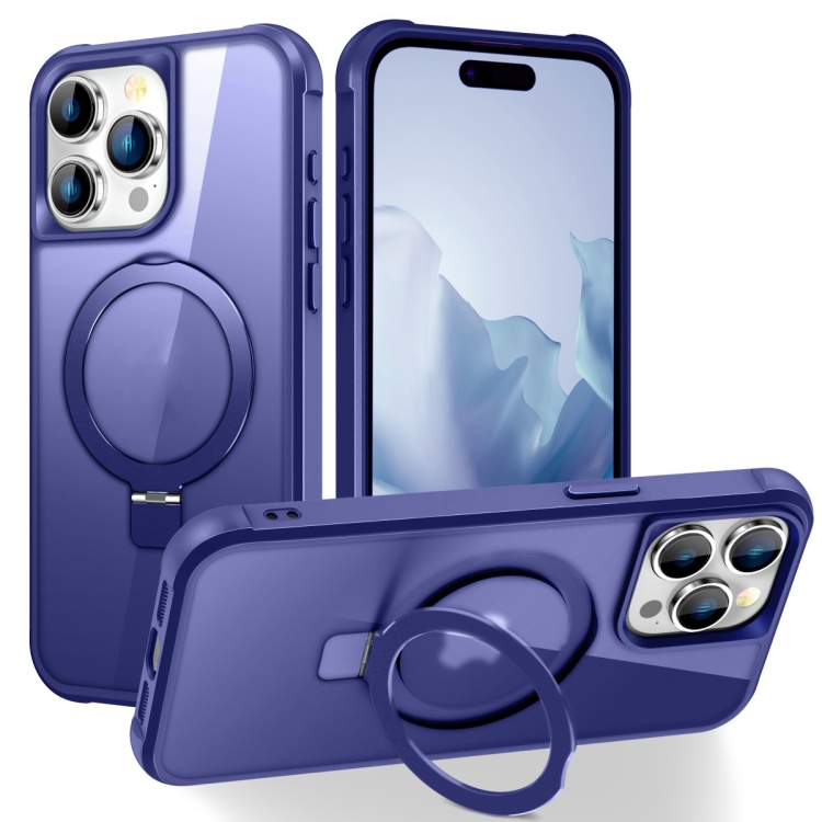 XiaoMi-12S-Ultra Ultra Thin TPU Ring Phone Case + PC Softbox Phone Case -  Camera Protection and Screen Protection - Magnetic Stand (Blue)