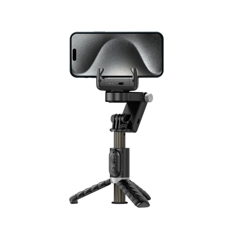 Estabilizador de cardán de seguimiento inteligente de escritorio Q18 Palo  selfie con luz de relleno multifunción (negro)
