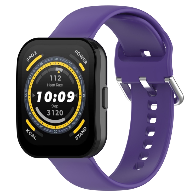 For Amazfit Bip 5 Silicone Watch Band Size S Size Purple