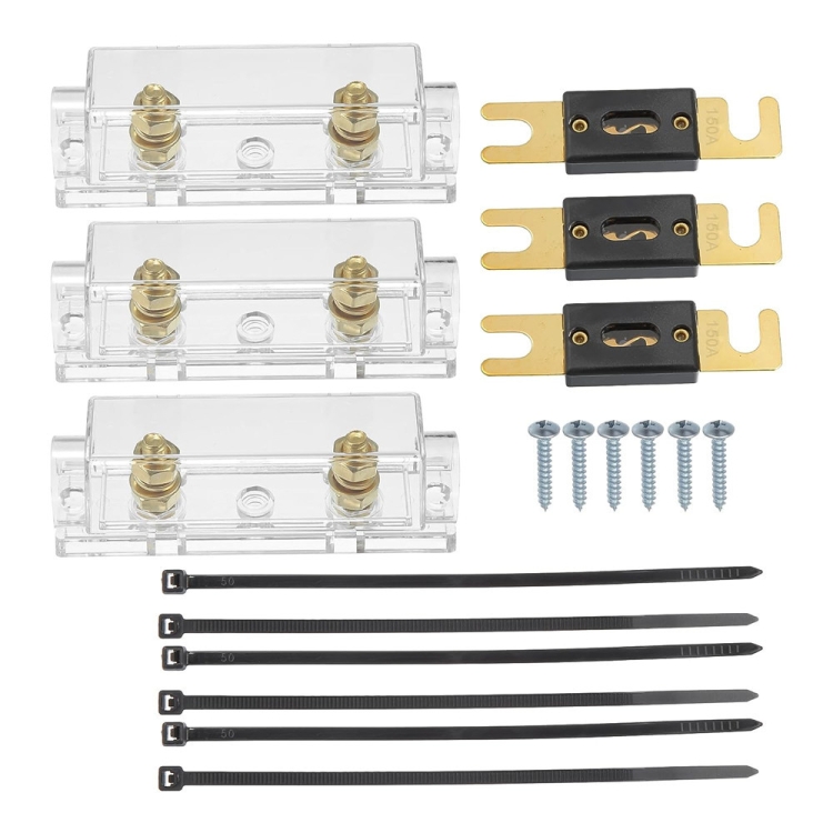 Fuses & Fuse Boxes 3 in 1 ANL Car Audio Modified Fuse Holder with 200A Fuse, Current150A for