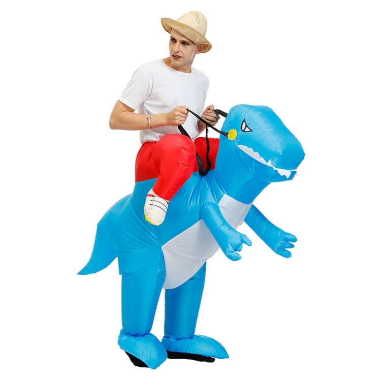 Vestiti gonfiabili del dinosauro di Halloween Poliestere 3D Abbigliamento  per bambole del fumetto, Taglia:M (120-140 cm) (Dinosauro blu)