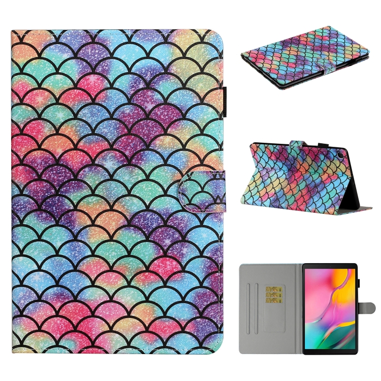 For Samsung Galaxy Tab A8.0 (2019) T290 Colored Drawing Pattern Horizontal Flip PU Leather Case