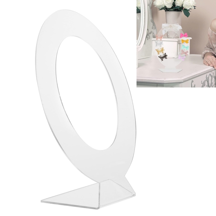 YX031 Acrylic Mirror-Shaped Hair Accessories Storage Display Stand Hair  Clip Organizer
