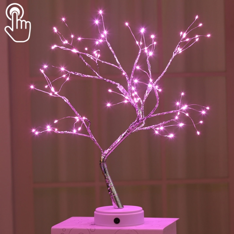 Arbre lumineux d'intérieur rose - 48 LEDs - Décoration lumineuse