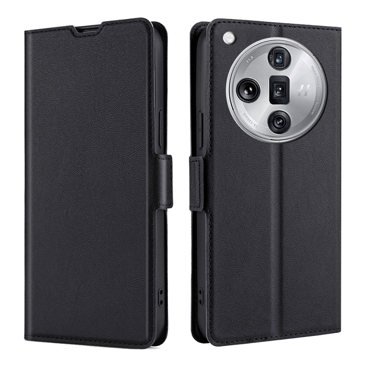 Coque Flip Cuir PU Pour Oppo Find X5 (6.55 Pouces) - Fenêtre Latérale, Protection Chocs, Fonction Support