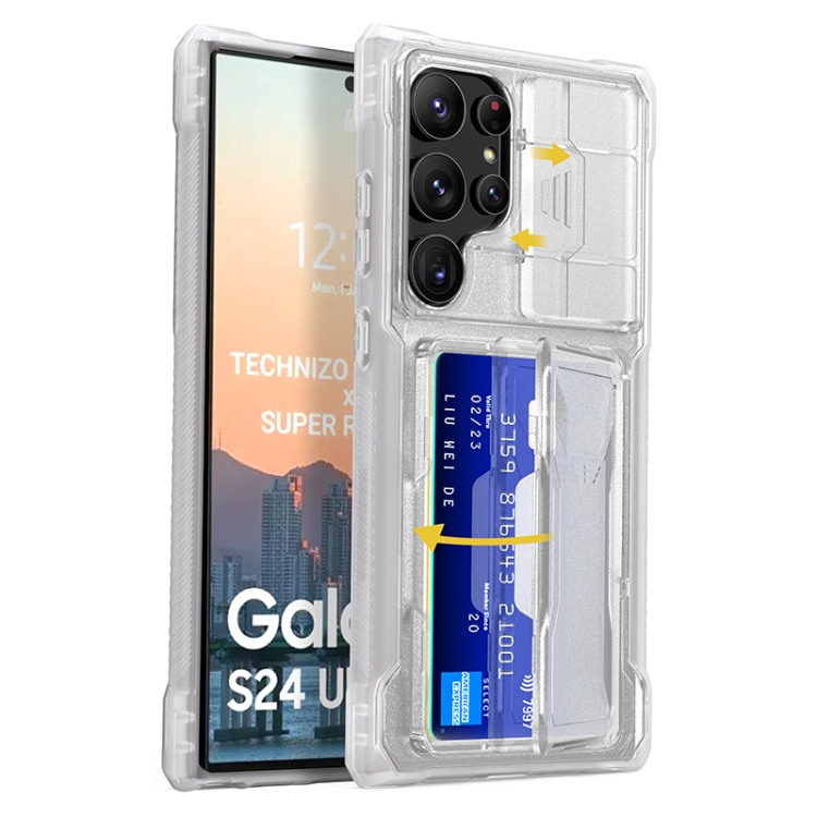 Funda tipo cartera para Samsung Galaxy S24 Ultra con tarjetero, piel  sintética para Samsung S24 Ultra con ranuras para tarjetas y soporte,  cierre