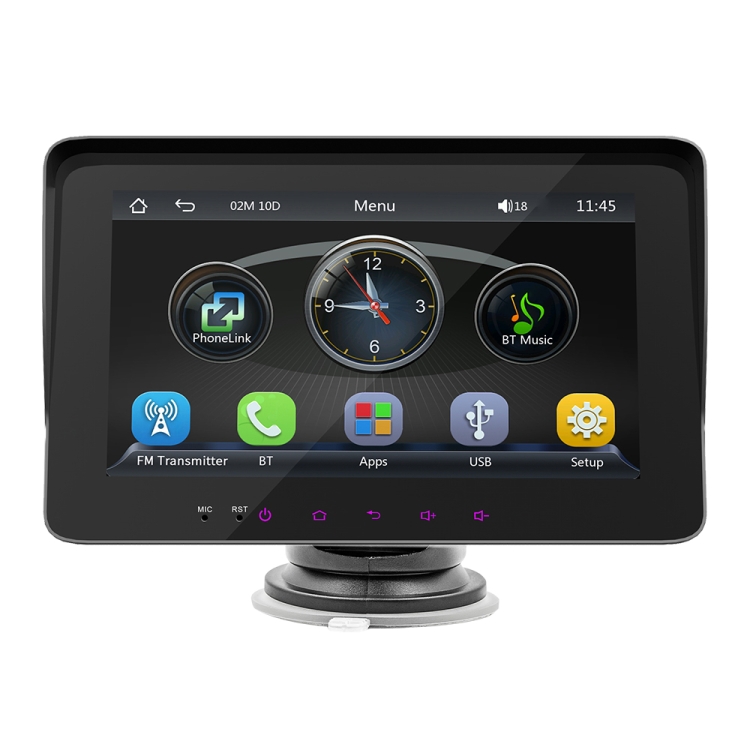 B5310 Lettore MP5 per auto portatile da 7 pollici Supporto CarPlay /  Android Auto (Nero)