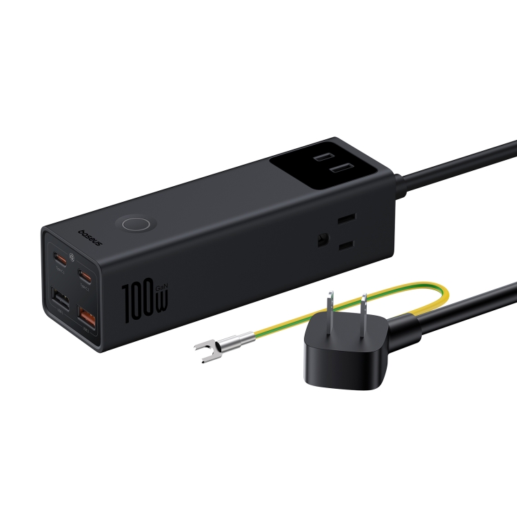 BASEUS Digital Control GaN Power Strip 2*AC+1*USB+2*Type-C Desktop