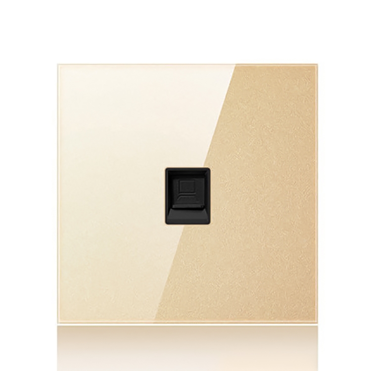86mm Round LED Tempered Glass Switch Panel, Gold Round Glass, Style ...