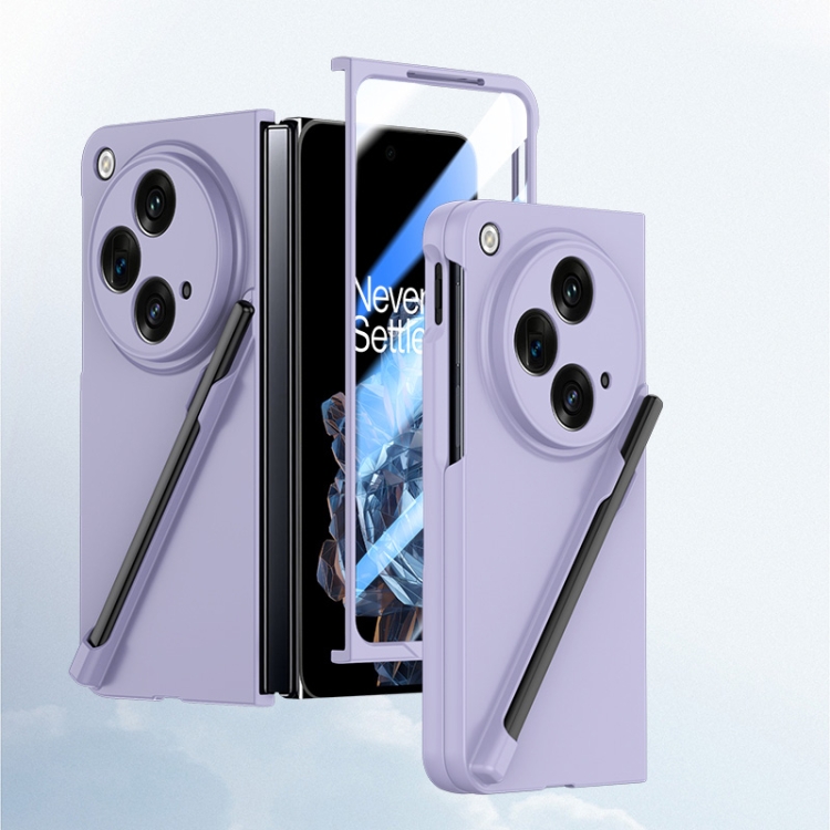 Custodia per PC integrata Skin Feel per OPPO Find N3 con penna/scatola  portapenne (viola)