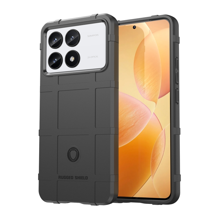 For Xiaomi Poco X6 Pro 5G/Redmi K70E Solid Color Liquid Silicone Dropproof  Full Coverage Phone Case(Black)