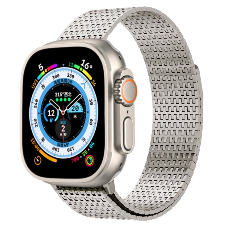 For Apple Watch Series 5 40mm Milanese Loop Magnetic Clasp Stainless Steel Watch Band Titanium Gold