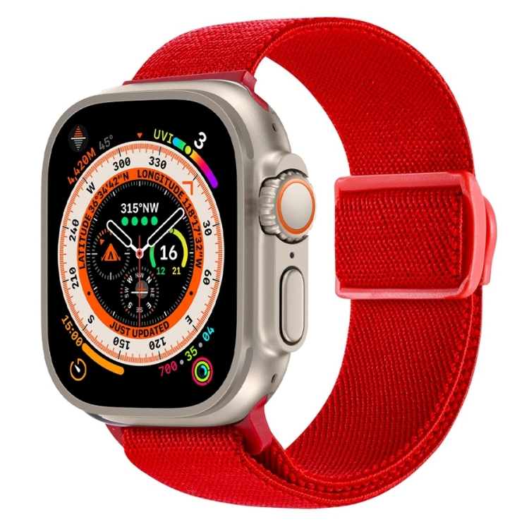 Bracelet Montre Fibre De Carbone 22-24 Mm – Sangle Sport Avec Coutures Rouges, Boucle Ardillon Noir